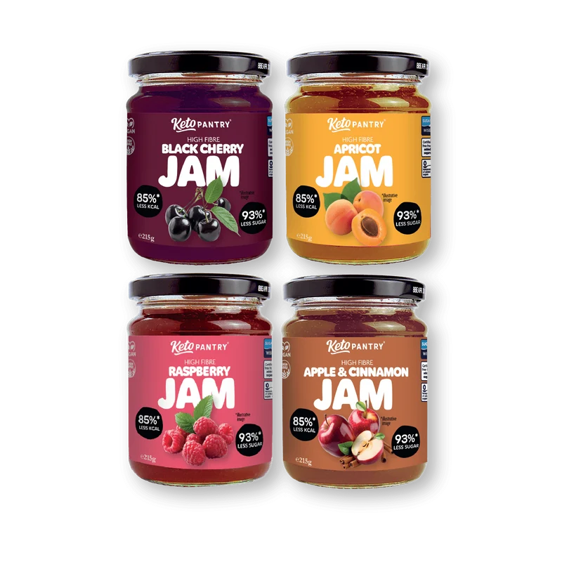 Keto Pantry Gourmet Jam-kollektion 4 x 215 g