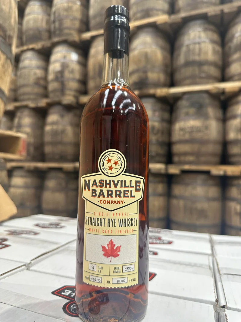Nashville Barrel Co 8yr Single Barrel Rye - Maple Finished - 115.70 Proof - #1904