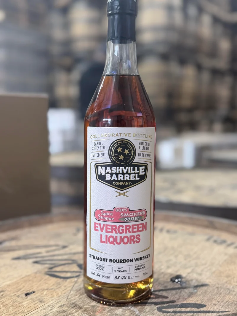 Nashville Barrel Co 9yr Single Barrel Bourbon - #3522 - 116.84 Proof - Cox Evergreen