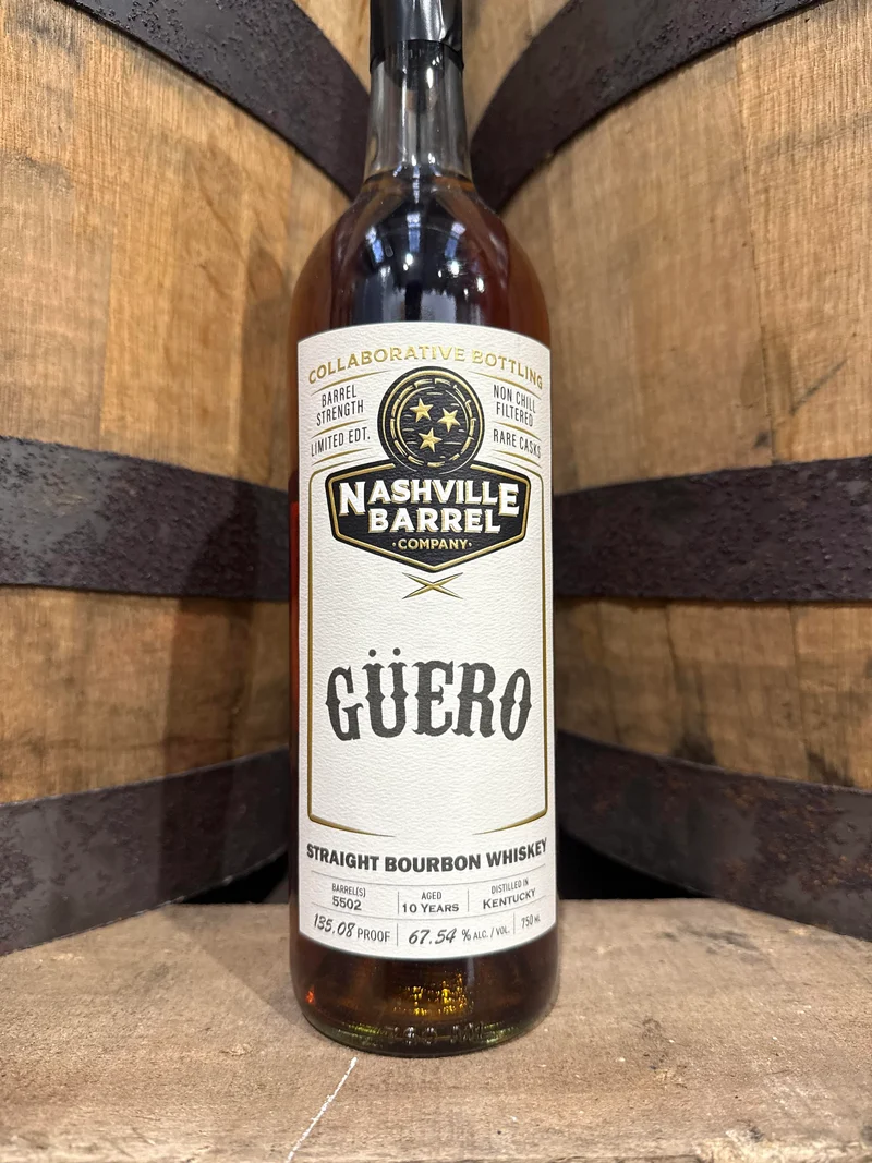 Nashville Barrel Co 10yr Single Barrel Kentucky Bourbon - #5502 - 135.08 Proof - "Guero"