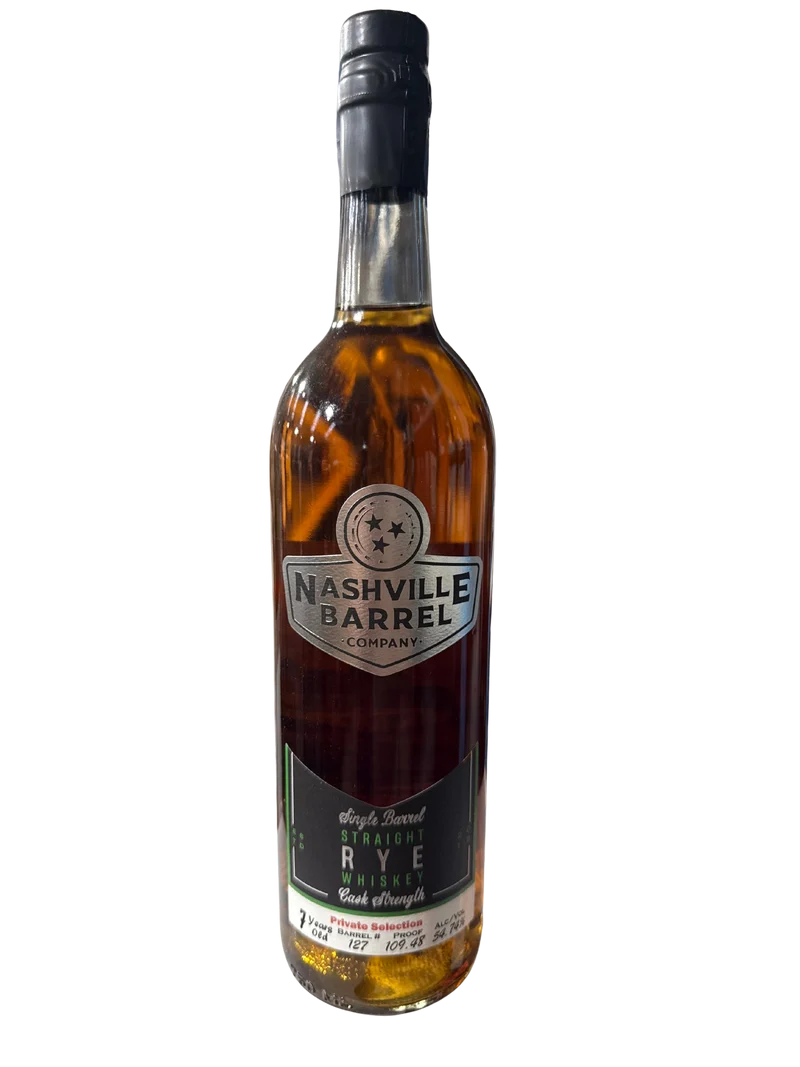 Nashville Barrel Co 7yr Single Barrel Rye - #127 - 109.48 Proof - Private Selection