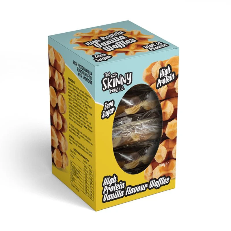 Tunna våfflor med högt proteininnehåll, sockerfria och vaniljsmak, 30 g x 6 - 6 g protein per portion