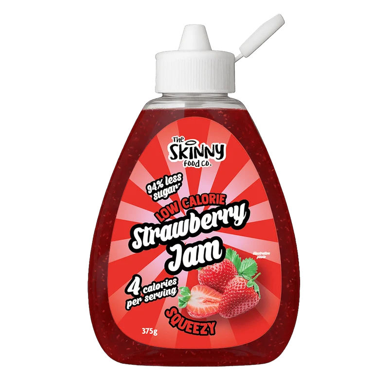 Skinny Squeezy Jordgubbssylt med Låg Sockerhalt - 375 g