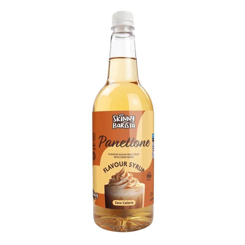 Skinny Barista Panettone-smaksatt sirap - Sockerfri Skinny Kaffesirap - 1 Liter