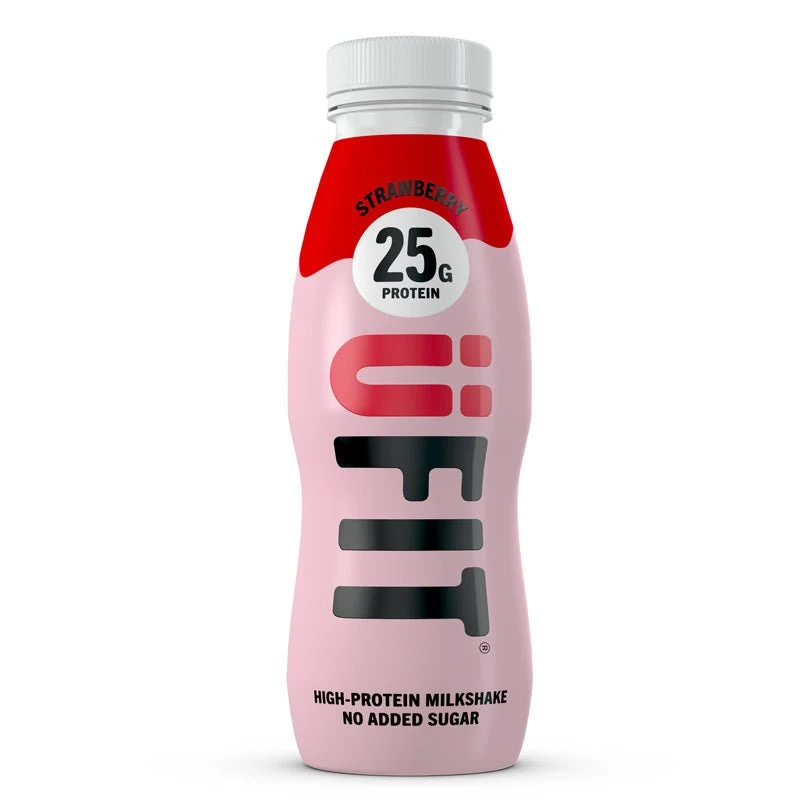 UFIT Proteinrika Färdiga Jordgubbsshakes - 25 g Protein