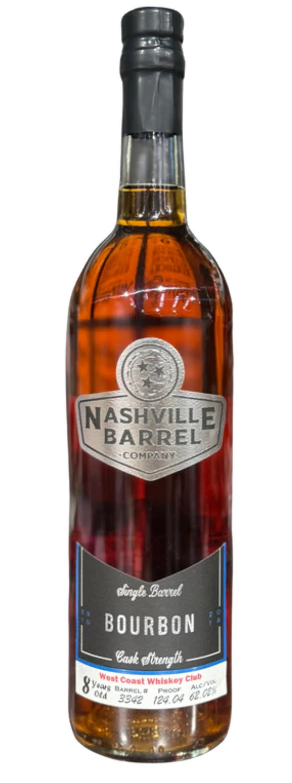 Nashville Barrel Co 8yr Single Barrel Bourbon - #3342 - 124.04 Proof - West Coast Whiskey