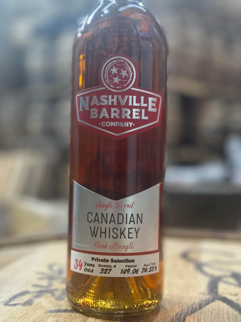 Nashville Barrel Co 34 Year Old Canadian Single Barrel Whiskey - #327 - 149.06 Proof