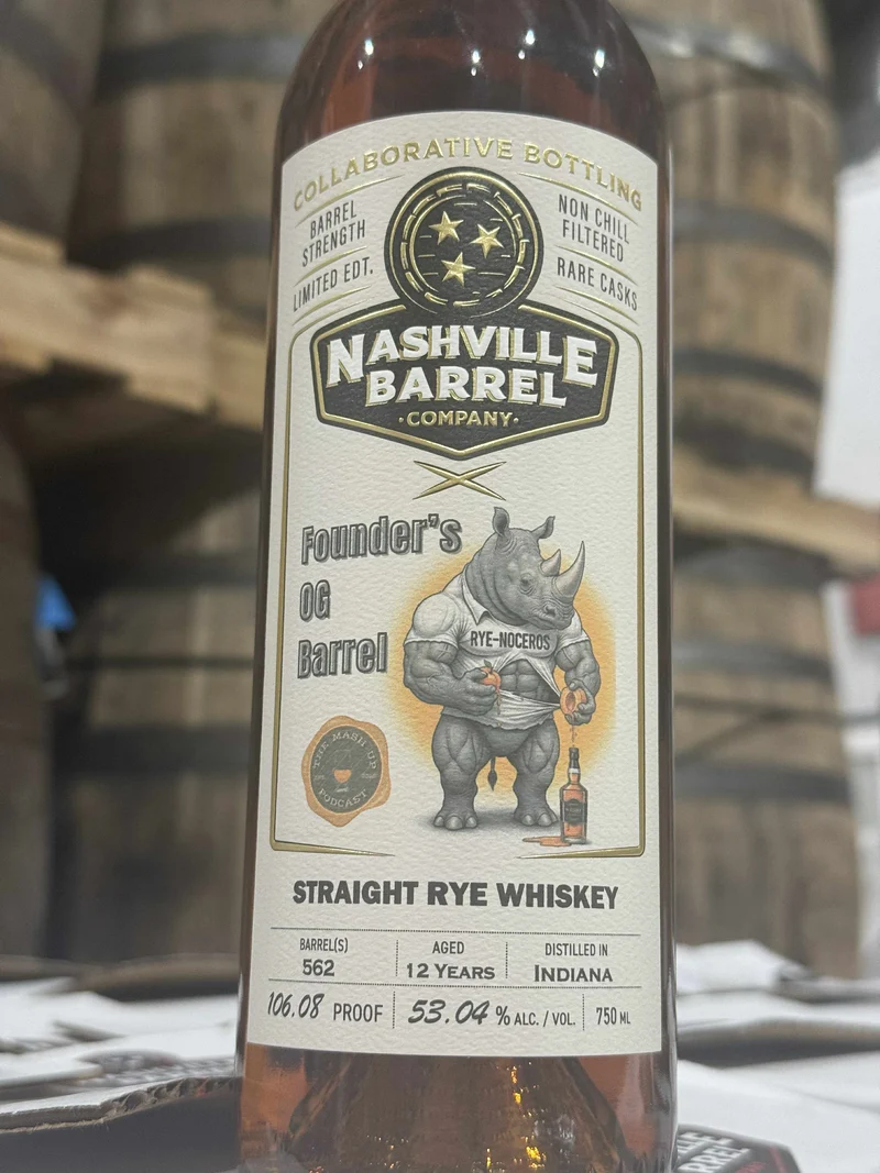 Nashville Barrel Co 12yr Single Barrel Rye - #562 - 106.08 Proof - The Mash Up