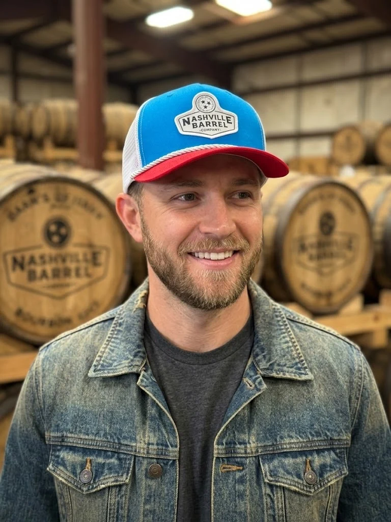 Nashville Barrel Co Ball Cap Hat - Red/White/Blue