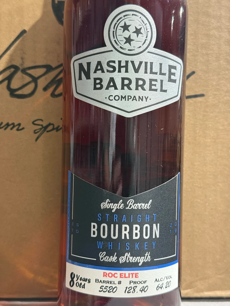 Nashville Barrel Co 8yr Single Barrel Bourbon - Roc Elite - #5520