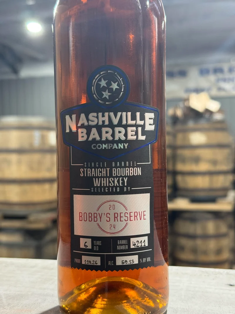 Nashville Barrel Co 6yr Single Barrel Bourbon - Bobby Reserve - #4211