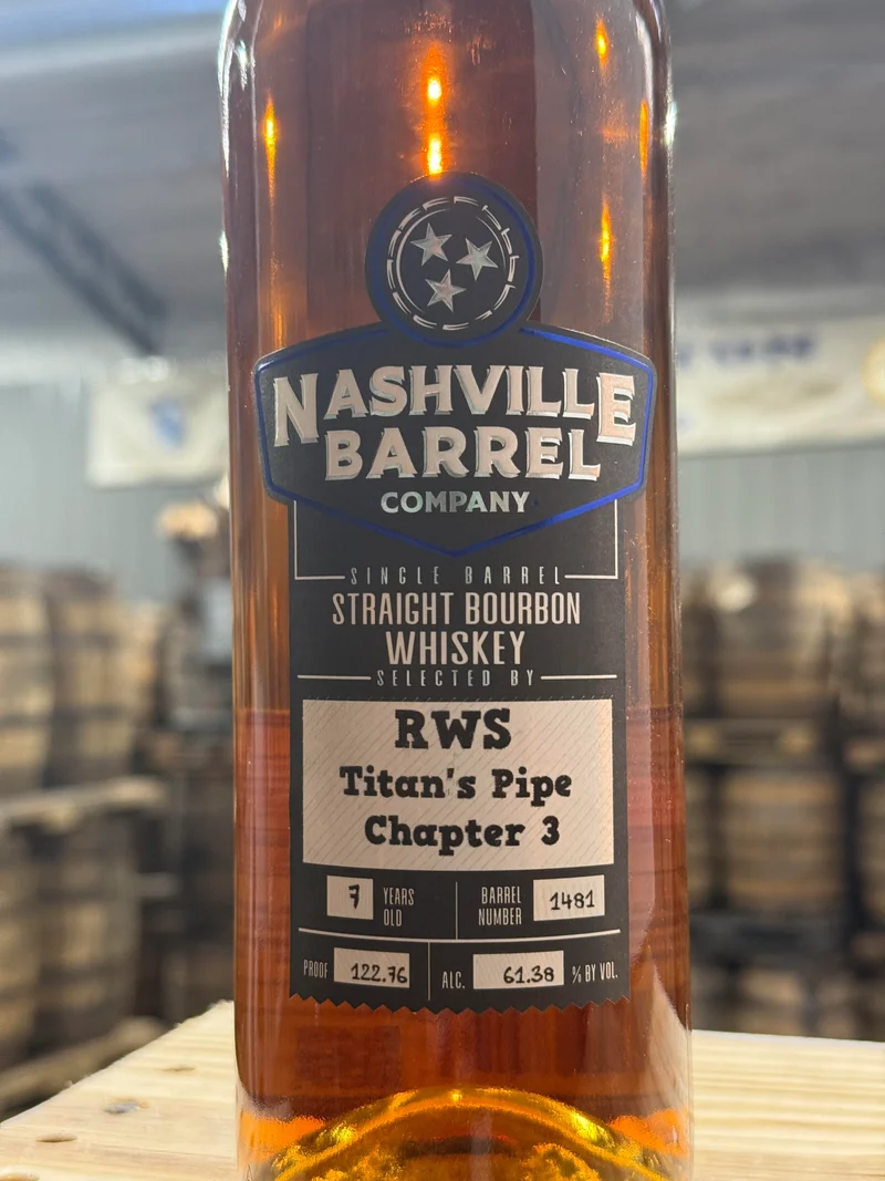 Nashville Barrel Co 7yr Single Barrel Bourbon - RWS Titan's Pipe - #1481