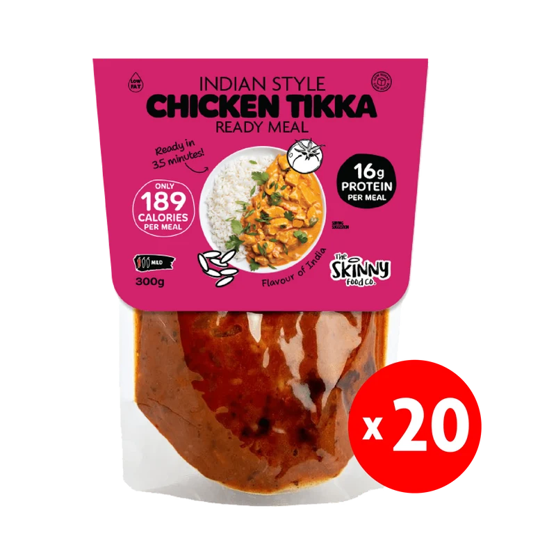 20 x Skinny Indian Chicken Tikka 189 kalorier Färdigrätt - 300 g