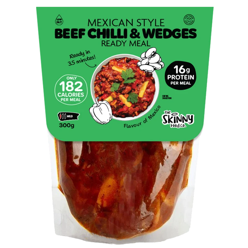 Mager mexikansk biff och chiliklyftor 183 kalorier färdigrätt - 300 g (även i en förpackning om 10)