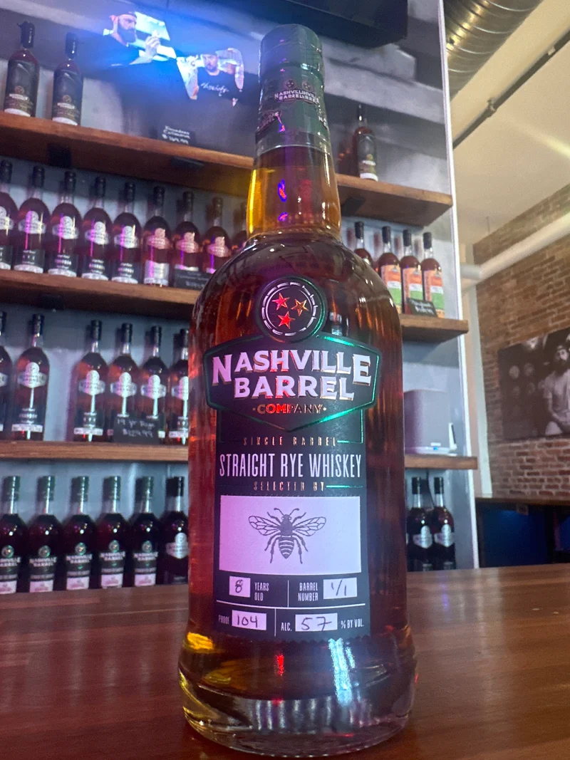 Nashville Barrel Co Honey Rye from Tasting Room