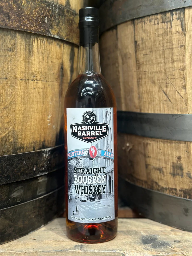 Nashville Barrel Co - 86 Proof Straight Bourbon Whiskey - Printers Alley