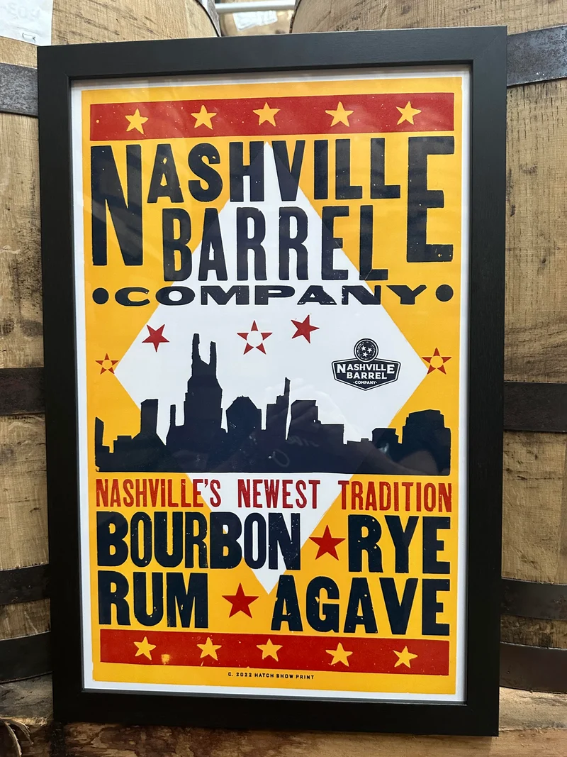 Nashville Barrel Co Hatch Show Print Poster - 14 x 22 - **FREE SHIPPING**