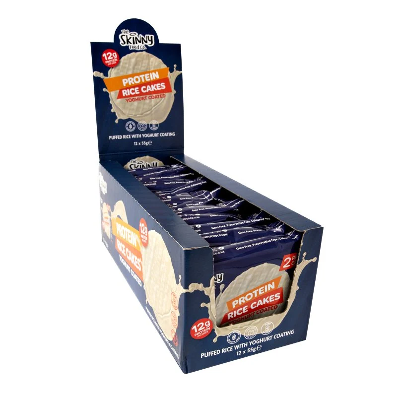 Vitt, magert riskaka med högt proteininnehåll - 12 x 55 g förpackning