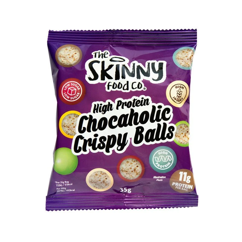 Högprotein Chocaholic Rainbow Choklad Crispy Balls 35g