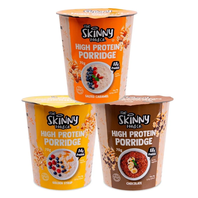 Skinny High Protein Enkelgröt Potter - 14g Protein (3 smaker att välja på)