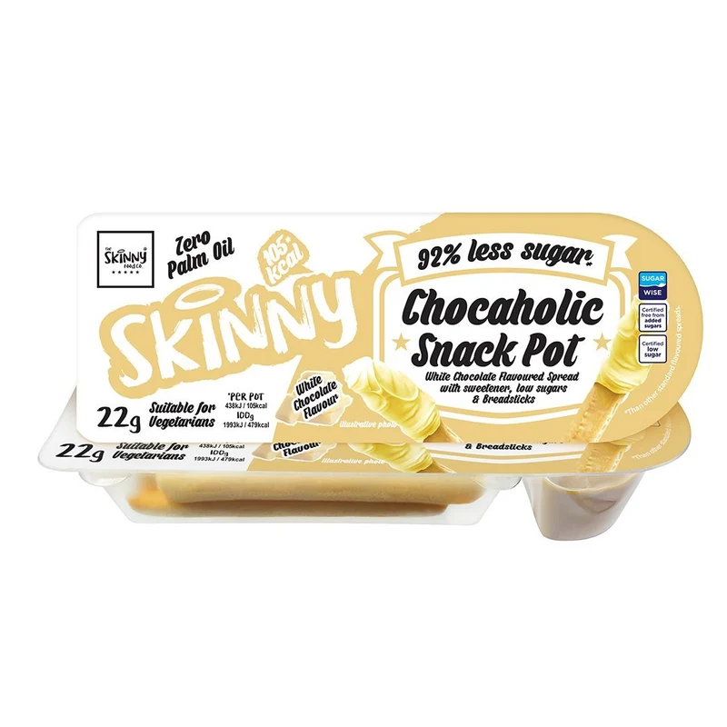 Vit choklad Skinny Chocaholic Snack Pot - 22g