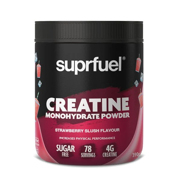 (Rea, bäst före, 26 maj) Suprfuel kreatinmonohydreringspulver 390 g - jordgubbslush (78 portioner)
