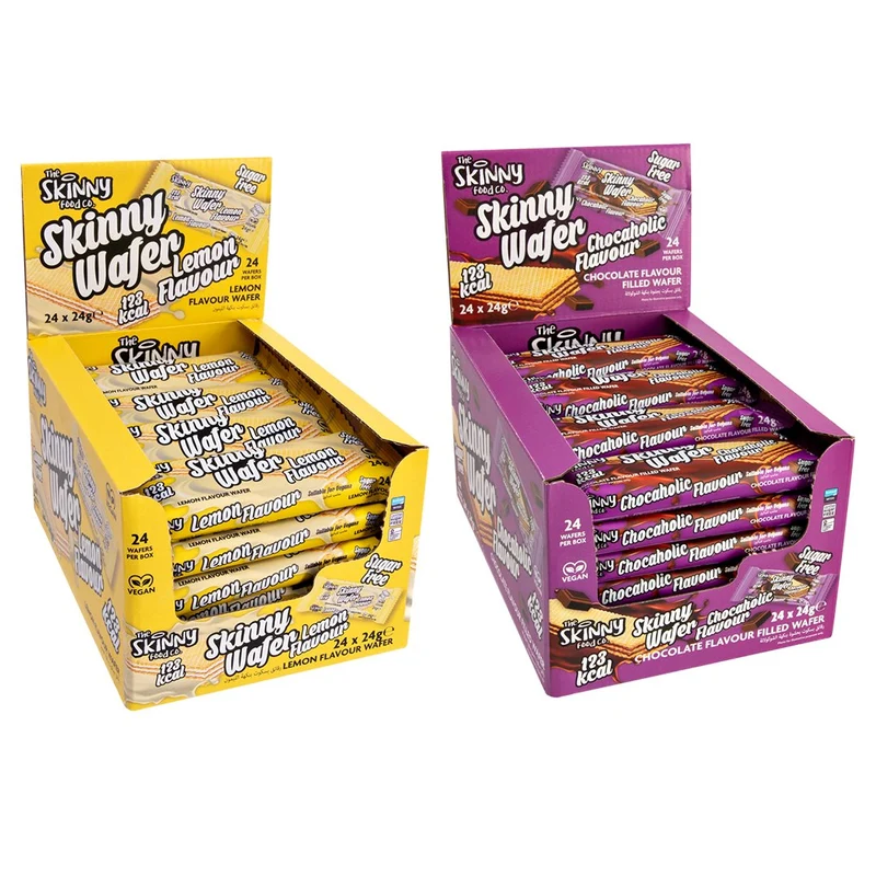 Skinny Wafer Bundle (citron och chocaholic) fodral (24g x 48 enheter) 1150g