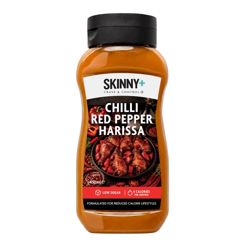 Skinny+ Chili Röd Peppar Harissa Smak Sockerfri Skinny Sås - 452 ml