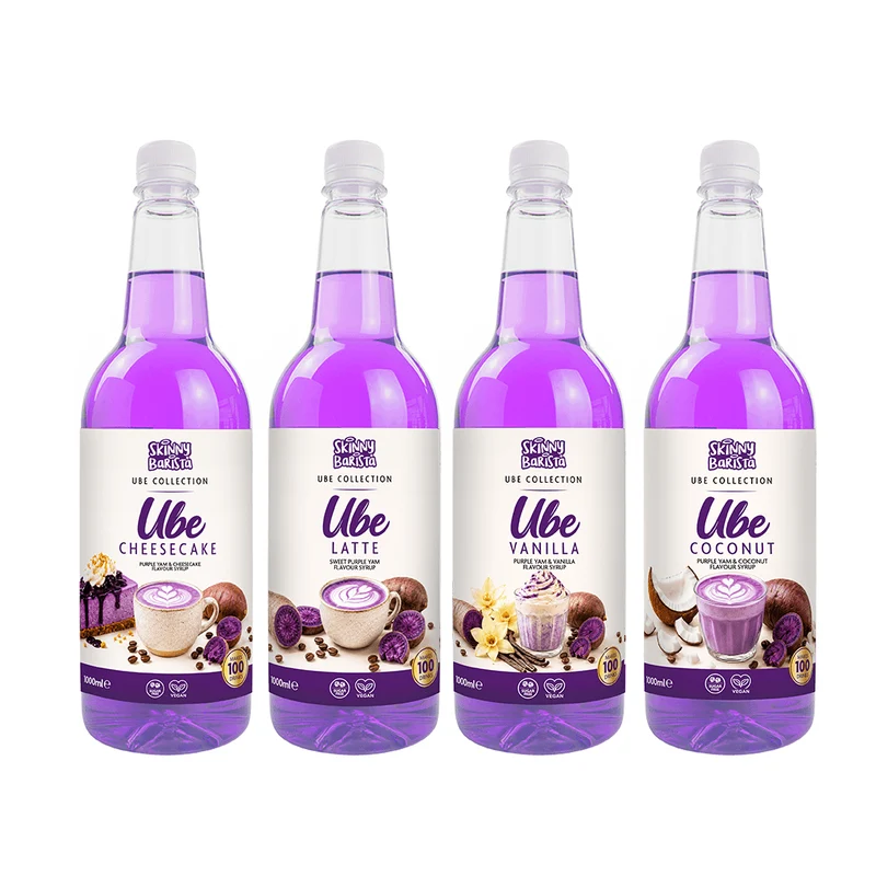 Skinny Barista Ultimate Ube kaffesirapskollektion – 4 x 1 liter