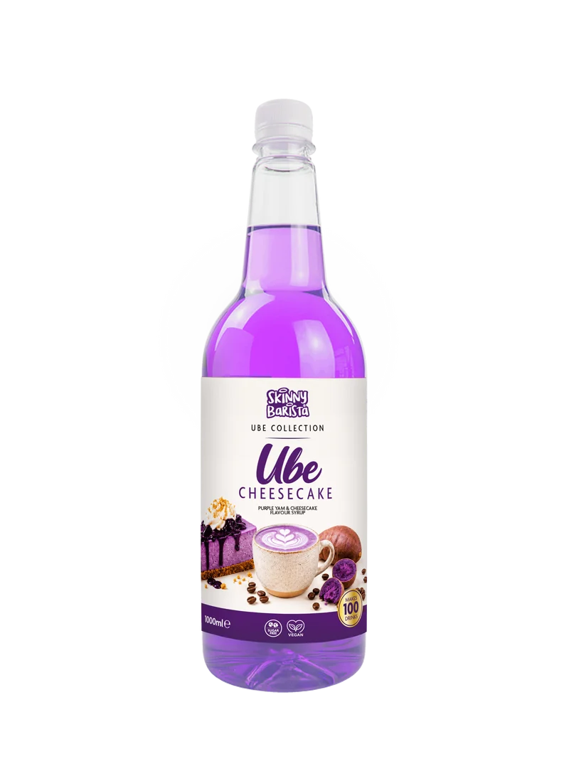 Skinny Barista Ube Cheesecake-smaksatt sirap - Lågkalori sockerfri - 1 liter