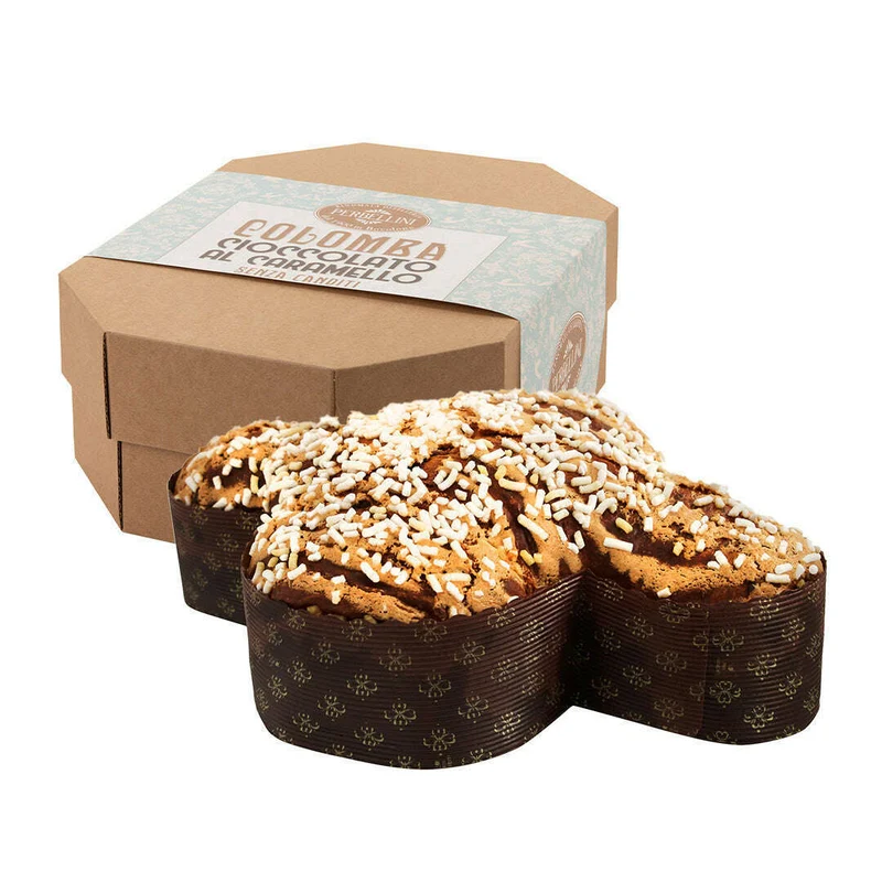 PASTICCERIA PERBELLINI Colomba cioccolato al latte e caramello 750g.