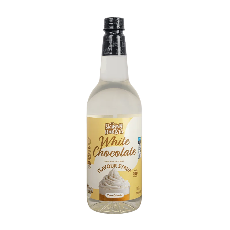 Skinny Barista vit chokladsmakssirap - Kalorifri Skinny Coffee - 1 liter