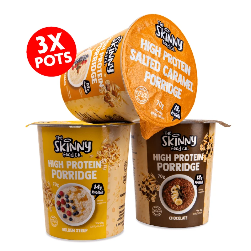 Skinny High Protein Gröt Pots Bundle - 3 x 70g