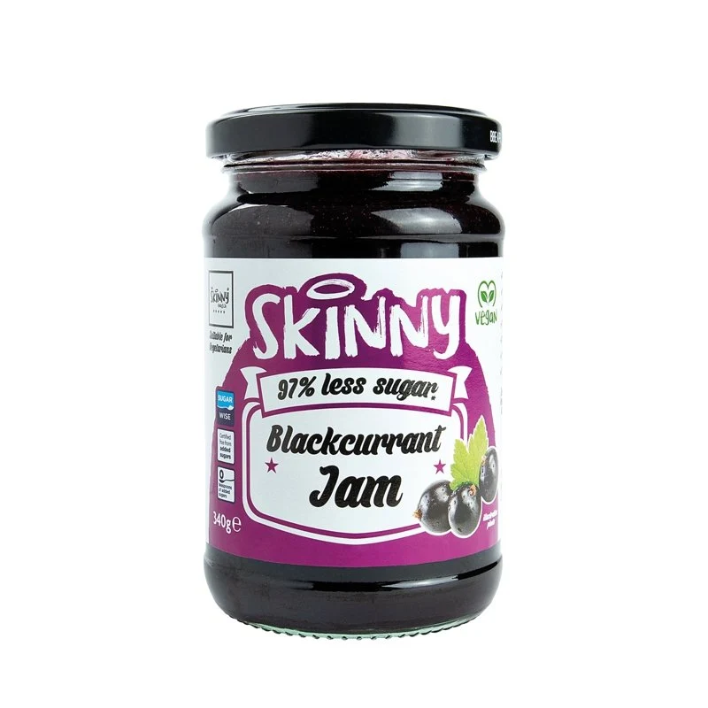 Svarta vinbär Low Sugar Skinny Jam - 340g