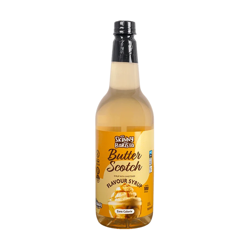 Skinny Barista Butterscotch-smaksatt sirap - Kalorifri, sockerfri Skinny Coffee - 1 liter