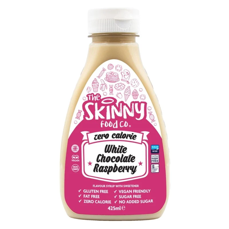 Vit choklad hallonsirap - Sockerfri Skinny Sirap - 425ml