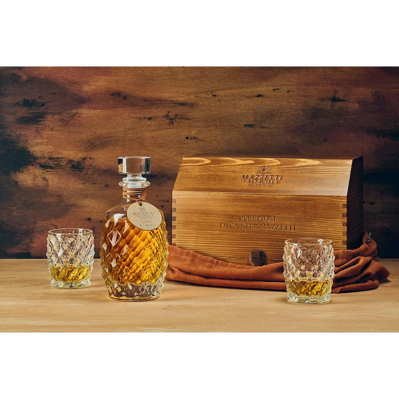 MAZZETTI D'ALTAVILLA Decanter Gocce d'Autore con grappa di Dolcetto Riserva 13 anni (70CL, 43% Vol.)