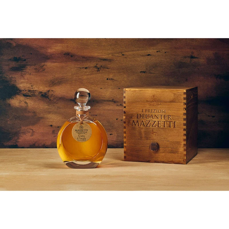 MAZZETTI D' AlLTAVILLA Decanter Spirito di Cristallo Con Grappa Di Moscato Riserva 7 Anni (70CL, 43% Vol.)