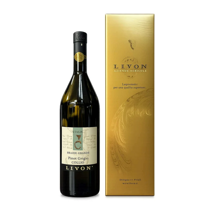 LIVON Pinot Grigio “Braide Grande” – Collio DOC 2024 MAGNUM Astuccio