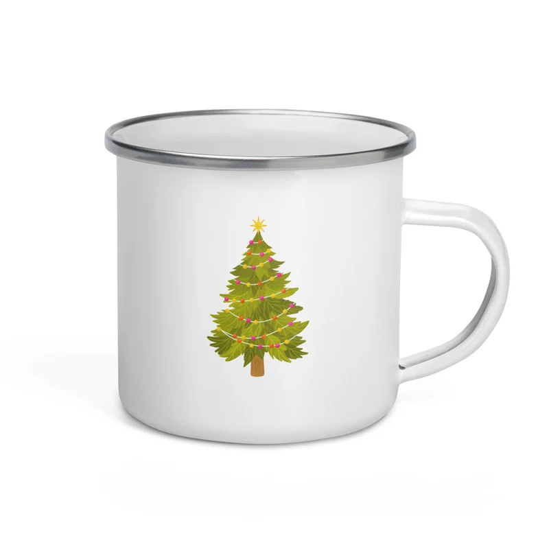 Holiday Tree Enamel Mug