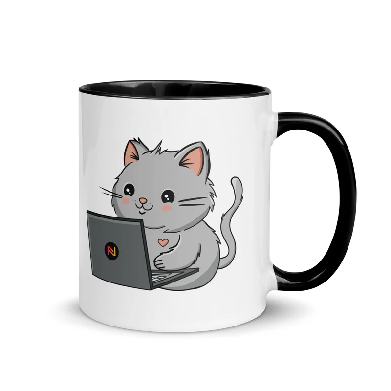 Cats Who Code Mug | Grey Cat