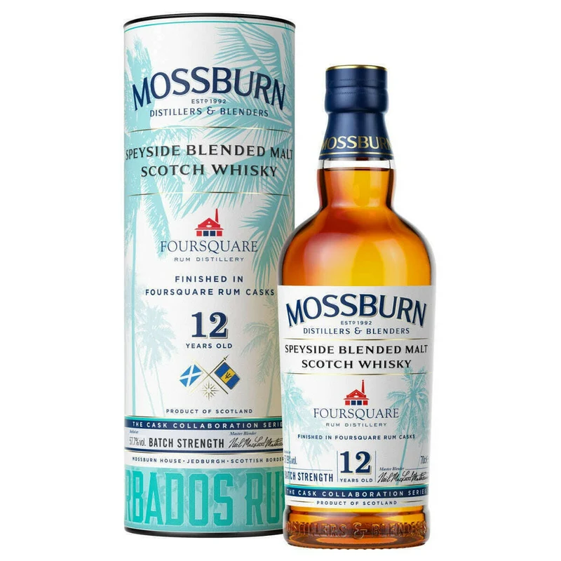 Mossburn Whisky Speyside Blended Malt 12 YO (Finished in Foursquare Rum Casks) (70CL, 57.7% Vol.)
