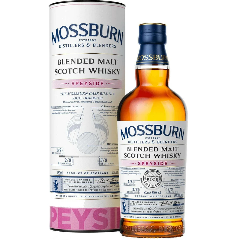 Mossburn Whisky Speyside Blended Malt (70CL, 46% Vol.)