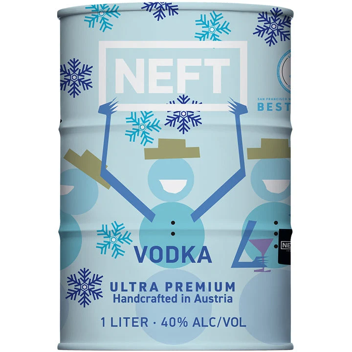 NEFT Vodka Holiday Barrel 1L