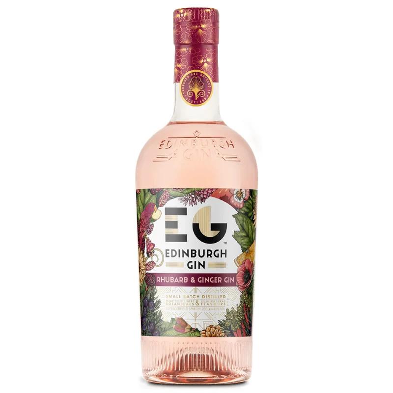 Edinburgh Gin Rhubarb & Ginger Flavored Gin Small Batch