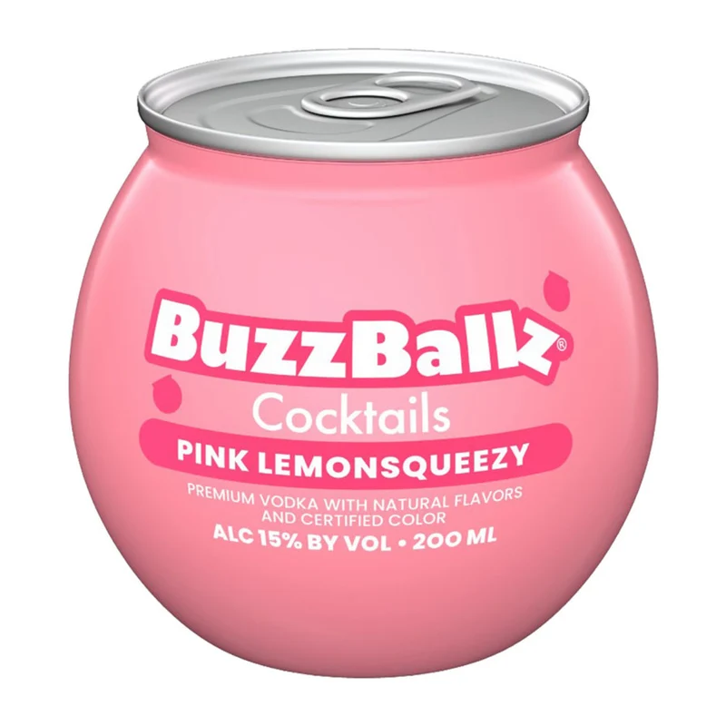 Buzzballz Pink Lemonsqueezy Pre-Mixed Cocktails 4 Pack