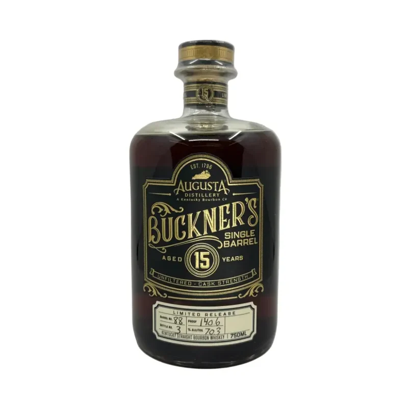 Augusta Distillery Buckner's Single Barrel Bourbon 15 Year Barrel 88 140.6 Proof Hazmat