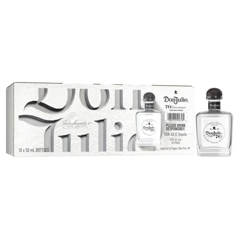 Don Julio 70th Anniversary Anejo Cristalino 50ml 10 Pack