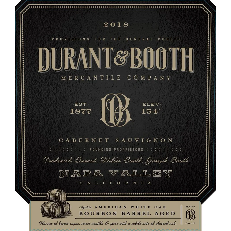 Durant and Booth Napa Valley Bourbon Barrel Aged Cabernet Sauvignon 750ml
