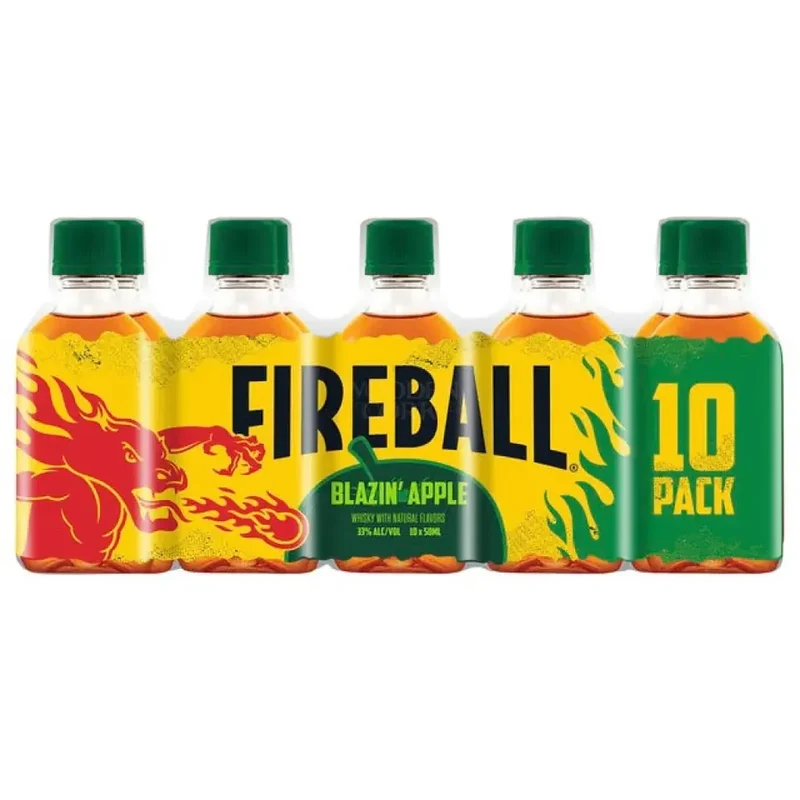 Fireball Blazin’ Apple Whisky 50ml 10 Pack